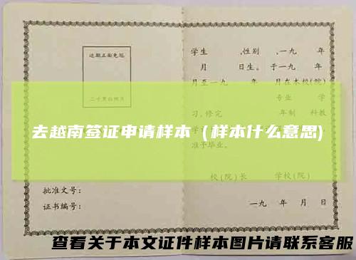 去越南签证申请样本（样本什么意思)