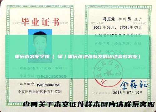 重庆市农业学校（瞭望丨重庆改地改制发展山地高效农业）