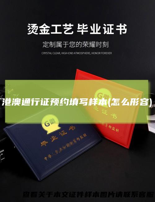 港澳通行证预约填写样本(怎么形容)