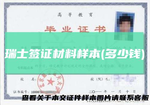 瑞士签证材料样本(多少钱)