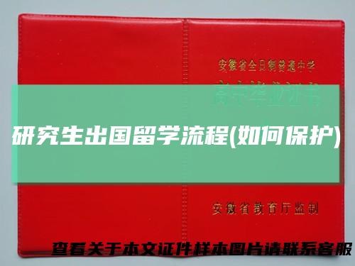 研究生出国留学流程(如何保护)