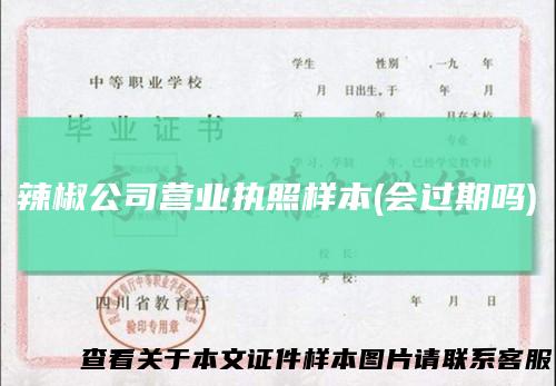 辣椒公司营业执照样本(会过期吗)