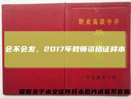 会不会发,2017年教师资格证样本