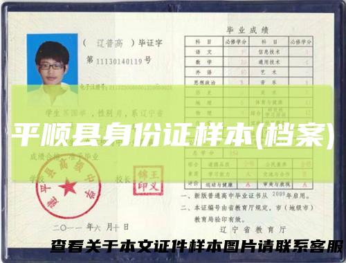 平顺县身份证样本(档案)
