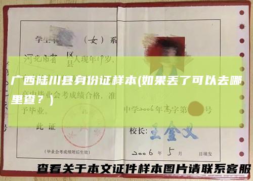 广西陆川县身份证样本(如果丢了可以去哪里查？)
