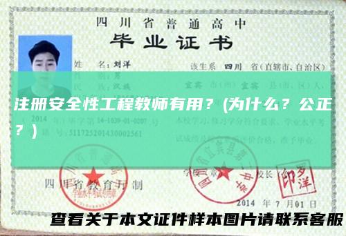 注册安全性工程教师有用?(为什么?公正?)