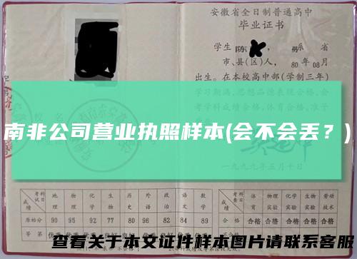 南非公司营业执照样本(会不会丢？)