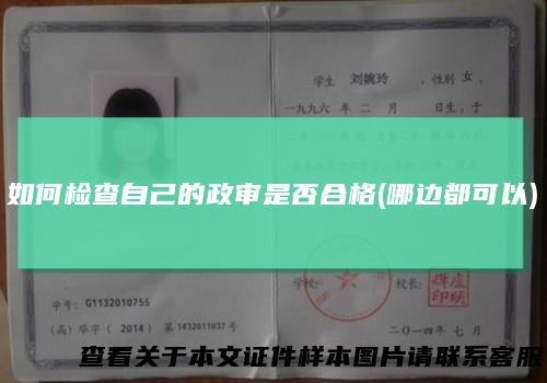 如何检查自己的政审是否合格(哪边都可以)