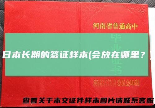 日本长期的签证样本(会放在哪里?)