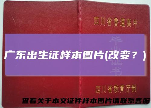 广东出生证样本图片(改变？)