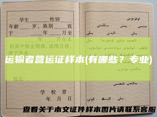 运输者营运证样本(有哪些？专业)
