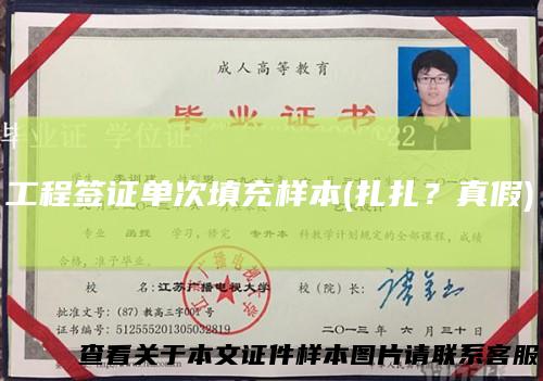 工程签证单次填充样本(扎扎？真假)