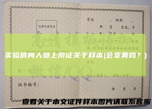 实验房间人员上岗证关于样本(会变黄吗?)