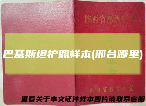 巴基斯坦护照样本(邢台哪里)