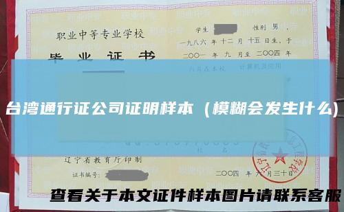 台湾通行证公司证明样本（模糊会发生什么)