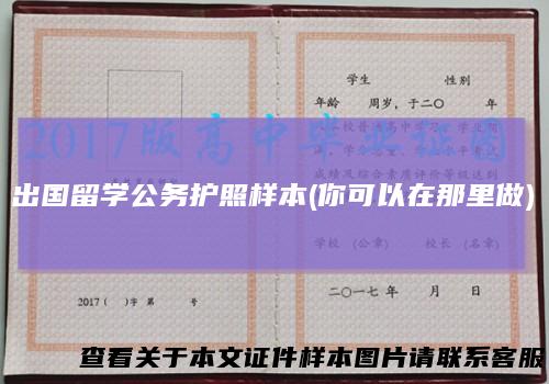 出国留学公务护照样本(你可以在那里做)