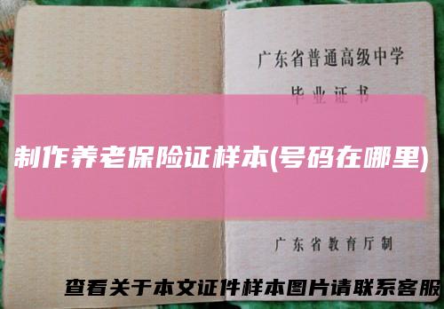 制作养老保险证样本(号码在哪里)