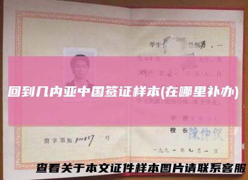 回到几内亚中国签证样本(在哪里补办)