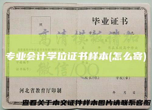 专业会计学位证书样本(怎么寄)