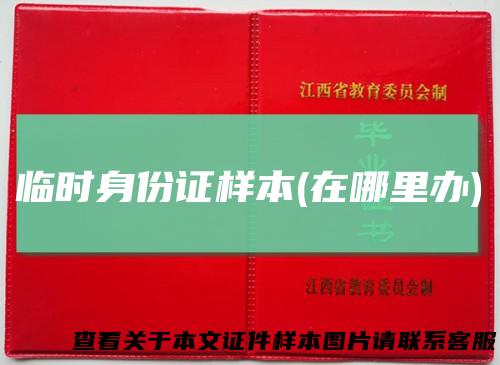临时身份证样本(在哪里办)