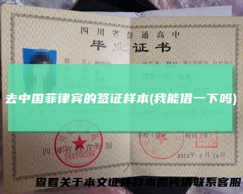 去中国菲律宾的签证样本(我能借一下吗)
