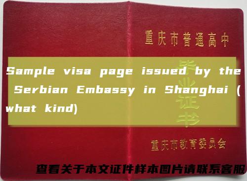 SamplevisapageissuedbytheSerbianEmbassyinShanghai(whatkind)