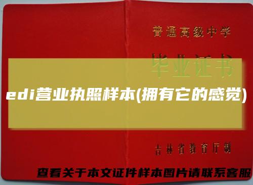 edi营业执照样本(拥有它的感觉)