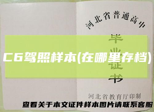 C6驾照样本(在哪里存档)