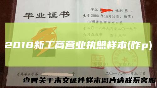 2018新工商营业执照样本(咋p)