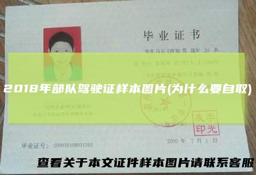 2018年部队驾驶证样本图片(为什么要自取)
