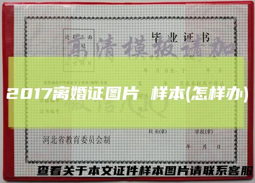 2017离婚证图片样本(怎样办)