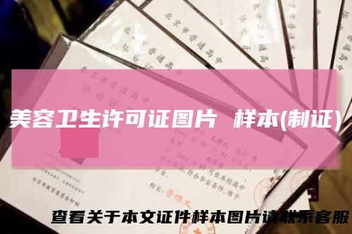 美容卫生许可证图片样本(制证)