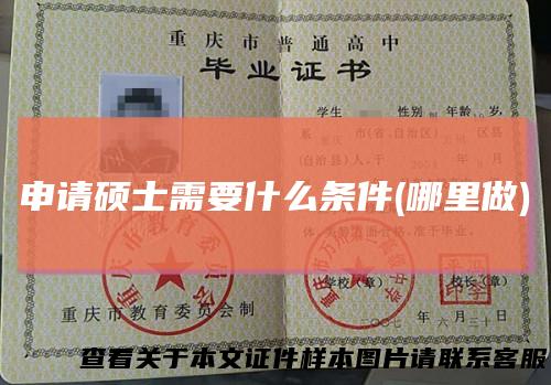 申请硕士需要什么条件(哪里做)