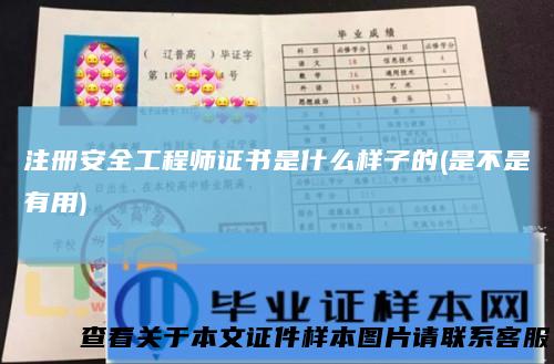 注册安全工程师证书是什么样子的(是不是有用)