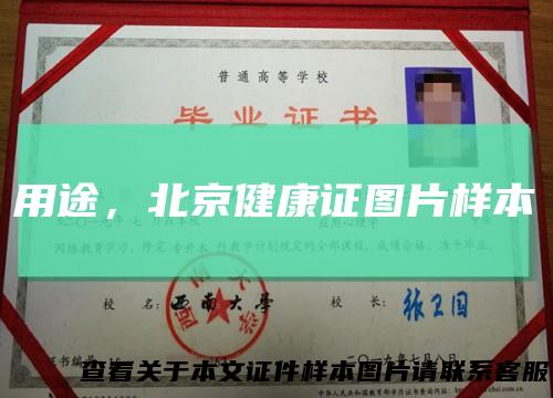 用途，北京健康证图片样本