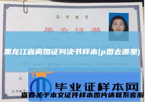 黑龙江省离婚证判决书样本(p图去哪里)