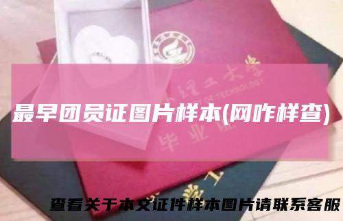 最早团员证图片样本(网咋样查)