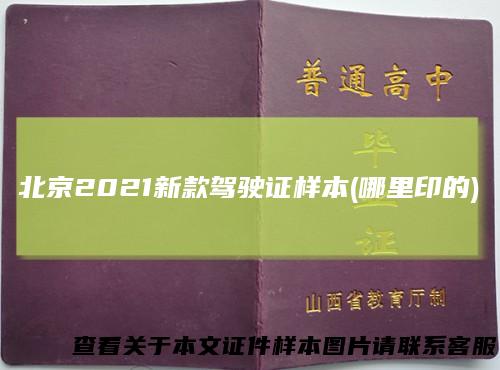 北京2021新款驾驶证样本(哪里印的)
