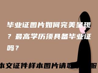 毕业证图片如何完美呈现？最高学历须具备毕业证吗？