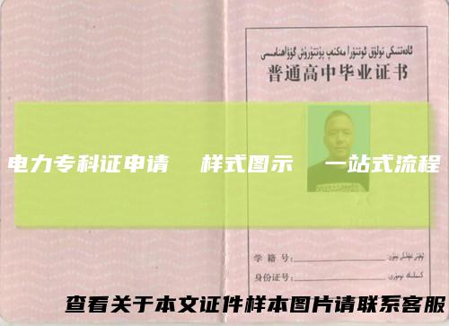 电力专科证申请样式图示一站式流程