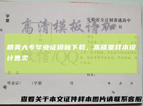 精美大专毕业证模板下载，高质量样本设计售卖