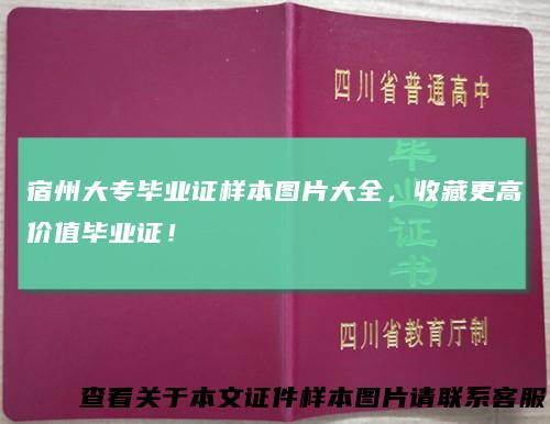 宿州大专毕业证样本图片大全，收藏更高价值毕业证！