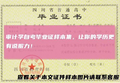 审计学自考毕业证样本集,让你的学历更有说服力!