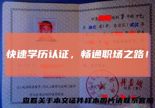 快速学历认证，畅通职场之路！