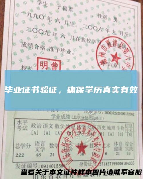 毕业证书验证,确保学历真实有效