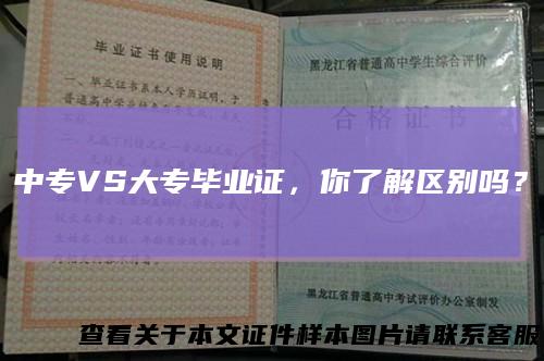 中专VS大专毕业证,你了解区别吗?