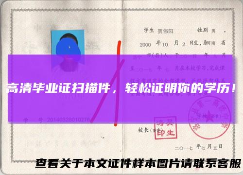 高清毕业证扫描件,轻松证明你的学历!