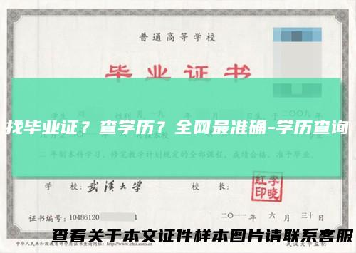 找毕业证？查学历？全网最准确-学历查询
