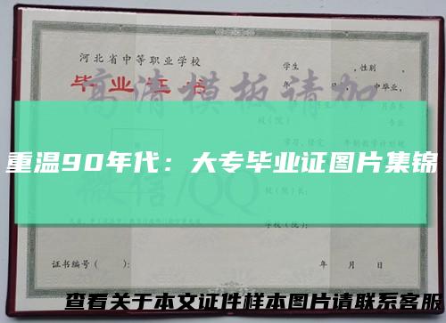 重温90年代:大专毕业证图片集锦