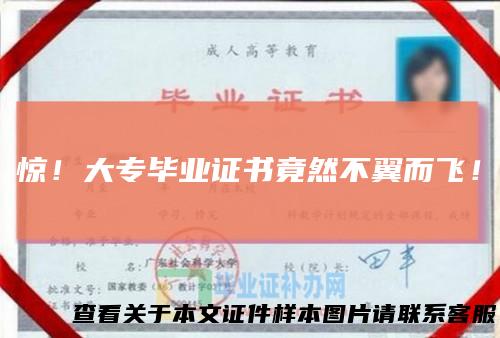 惊！大专毕业证书竟然不翼而飞！